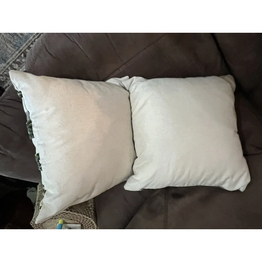 Boho Throw Pillows 18x18 Set of 2  Decorative Zip Up With Pillow Insert